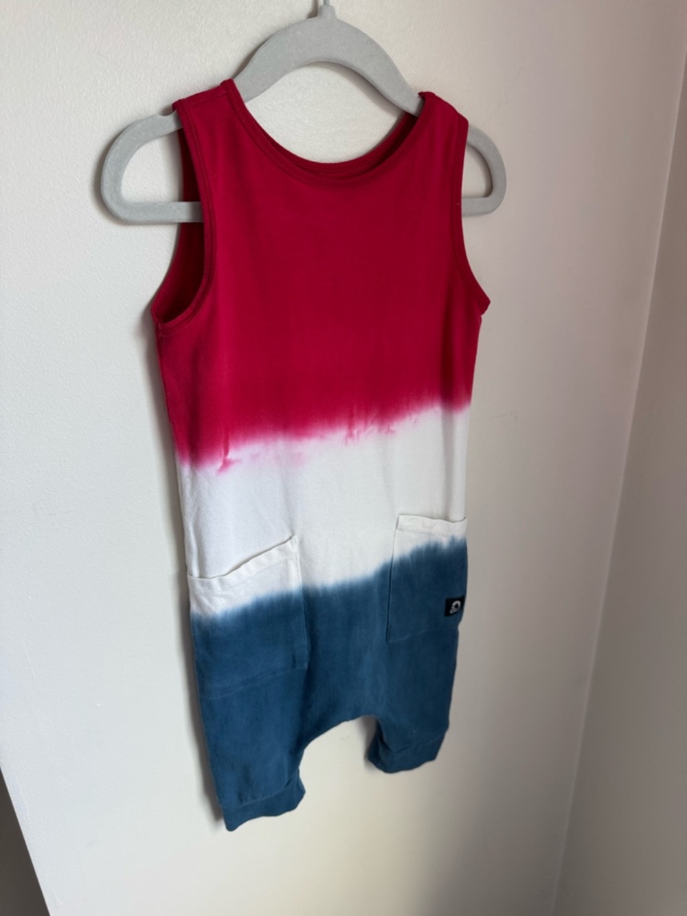 Rags To Raches Red White Blue Ombre Romper Size 18-24M - Picture 2 of 5